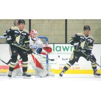 Wheeling Nailers in Front of the Toledo Walleye Net