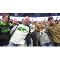 Saskatchewan Rush Participate in Group Hug