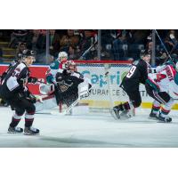 Vancouver Giants Goaltender David Tendeck vs. the Kelowna Rockets