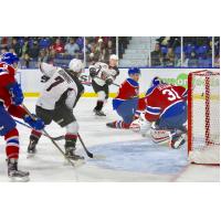 Vancouver Giants' Brayden Watts Scores against the Edmonton Oil Kings