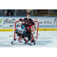 Kelowna Rockets Center Kyle Topping vs. the Prince George Cougars