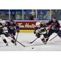 Ty Ronning of the Vancouver Giants vs. the Kamloops Blazers