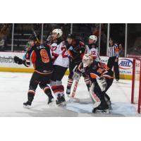 The Lehigh Valley Phantoms defense puts the clamps on the Binghamton Devils