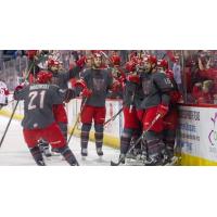 Allen Americans celebrate a goal