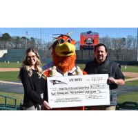 Delmarva Shorebirds present check to the United Way of the Lower Eastern Shore