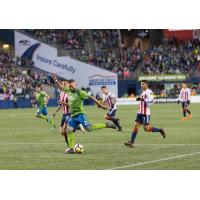 Clint Dempsey of Seattle Sounders FC vs.Chivas Guadalajara