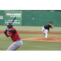 Jackson Generals pitcher Ryan Atkinson delivers against the Mobile BayBears