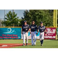 Brazos Valley Bombers walk off the field