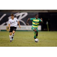Tampa Bay Rowdies with possession against the Charleston Battery
