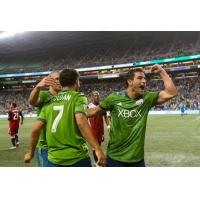 Seattle Sounders FC celebrates its fifth straight win
