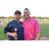 Futures League Commissioner Chris Hall (right)