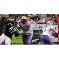 Lineman Zach Fondal with the Salt Lake Eagles of the Indoor Football League
