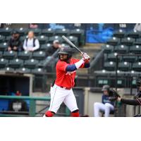 Eric Young, Jr. of the Tacoma Rainiers awaits a pitch