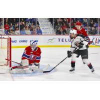 Justin Sourdif of the Vancouver Giants vs. the Spokane Chiefs