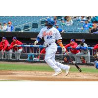Adeiny Hechavarria helped lead the Syracuse Mets to a win on Thursday afternoon with four hits and three RBIs