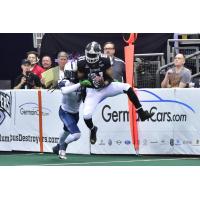 Columbus Destroyers WR Paul Browning makes a catch against the Baltimore Brigade