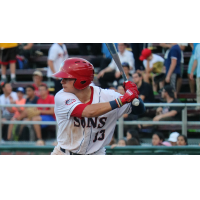Jacob Rhinesmith hit his seventh home run of the season in the Hagerstown Suns' 9-3 loss to Greensboro Tuesday