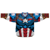 Quad City Storm Captain America jersey