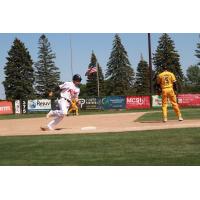 Connor O'Brien of the St. Cloud Rox rounds the bases