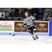 Defenseman Kyle Powell with the Watertown Wolves